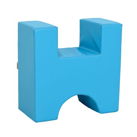 Baza inalta albastra, 60 x 30 x 60 cm, element gimnastica gradinita si scoala - imagine 6